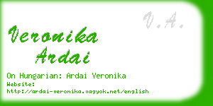 veronika ardai business card